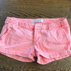 Abercrombie & Fitch Coral Jean Shorts
